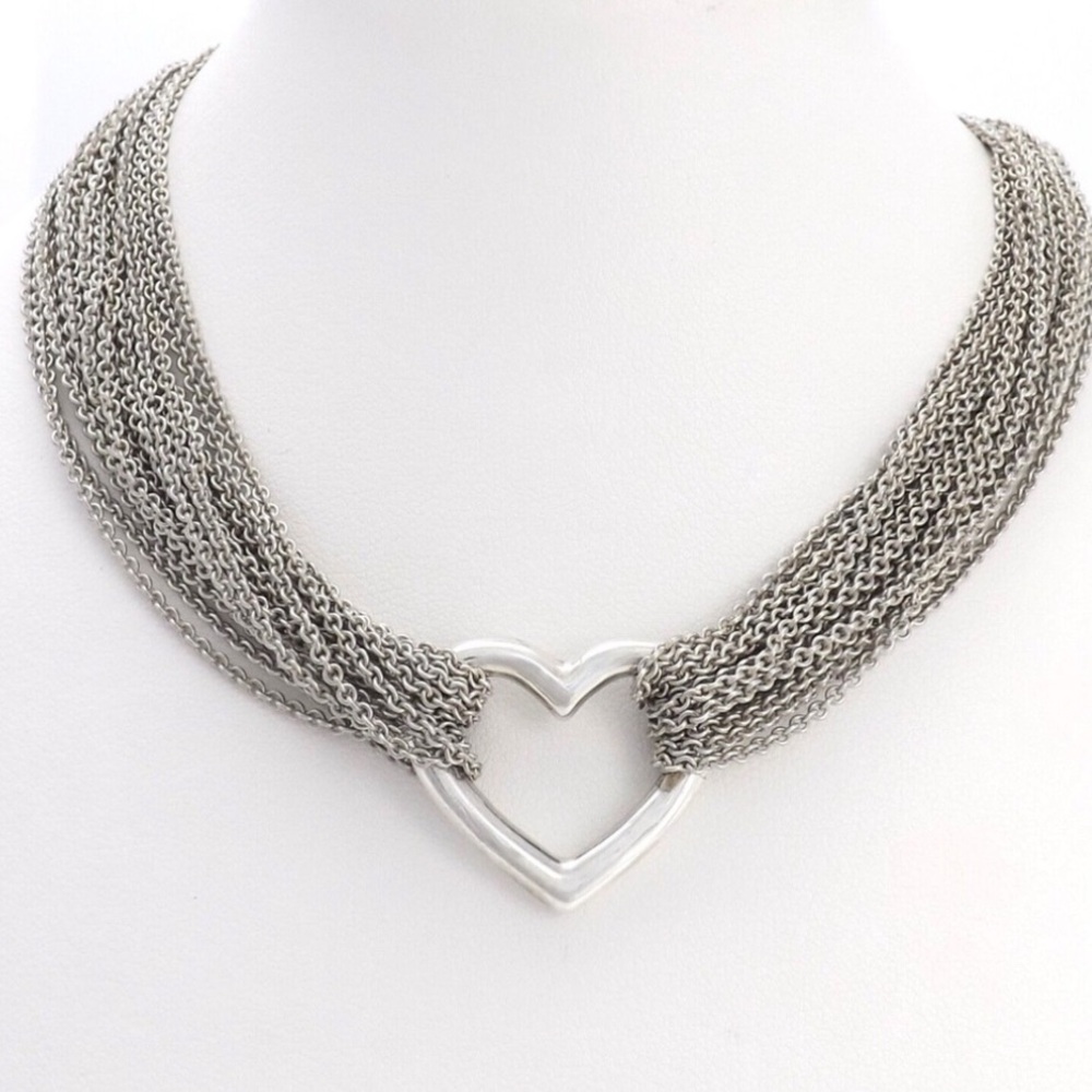 Tiffany’s Multi Strand Floating Heart Necklace